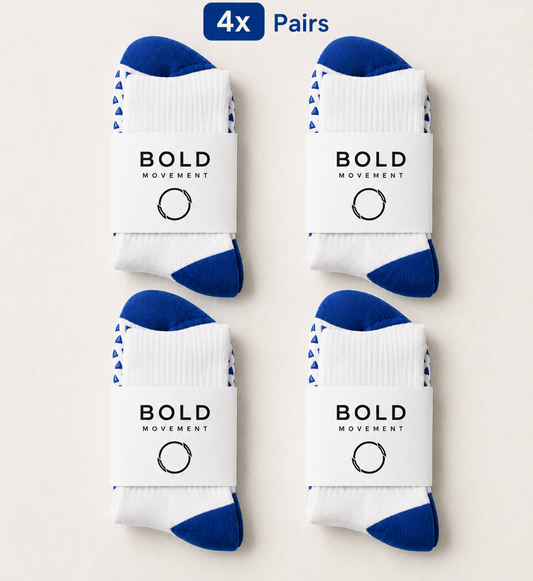 Dual Grip Pilates Socks 4 Pack