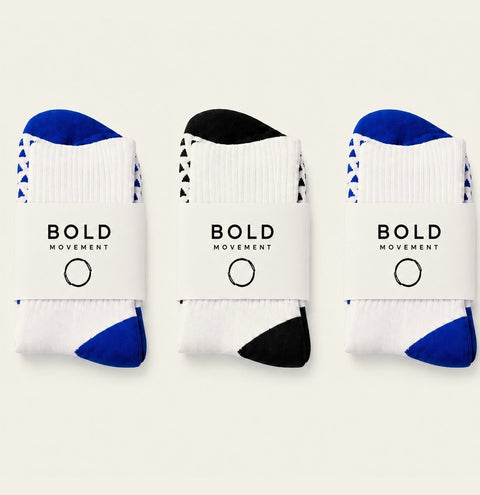 3 paires de chaussettes Pilates Dual Grip™ | Le trio BOLD