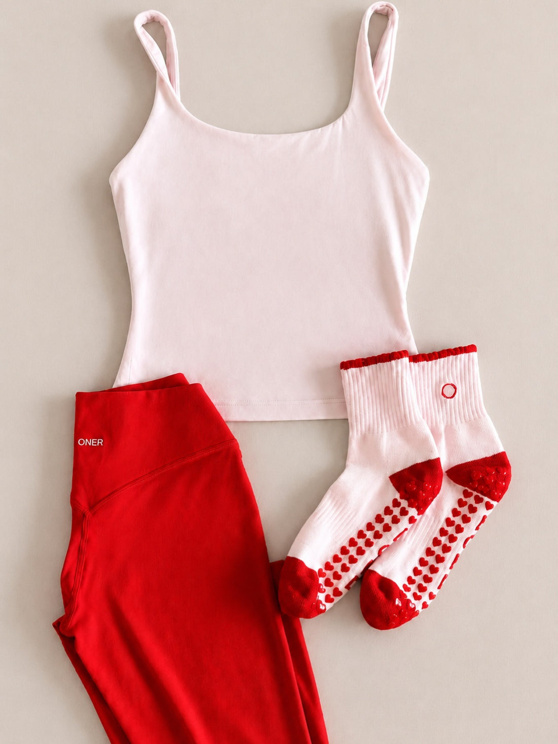Chaussettes Pilates Dual Grip | Artemis Red