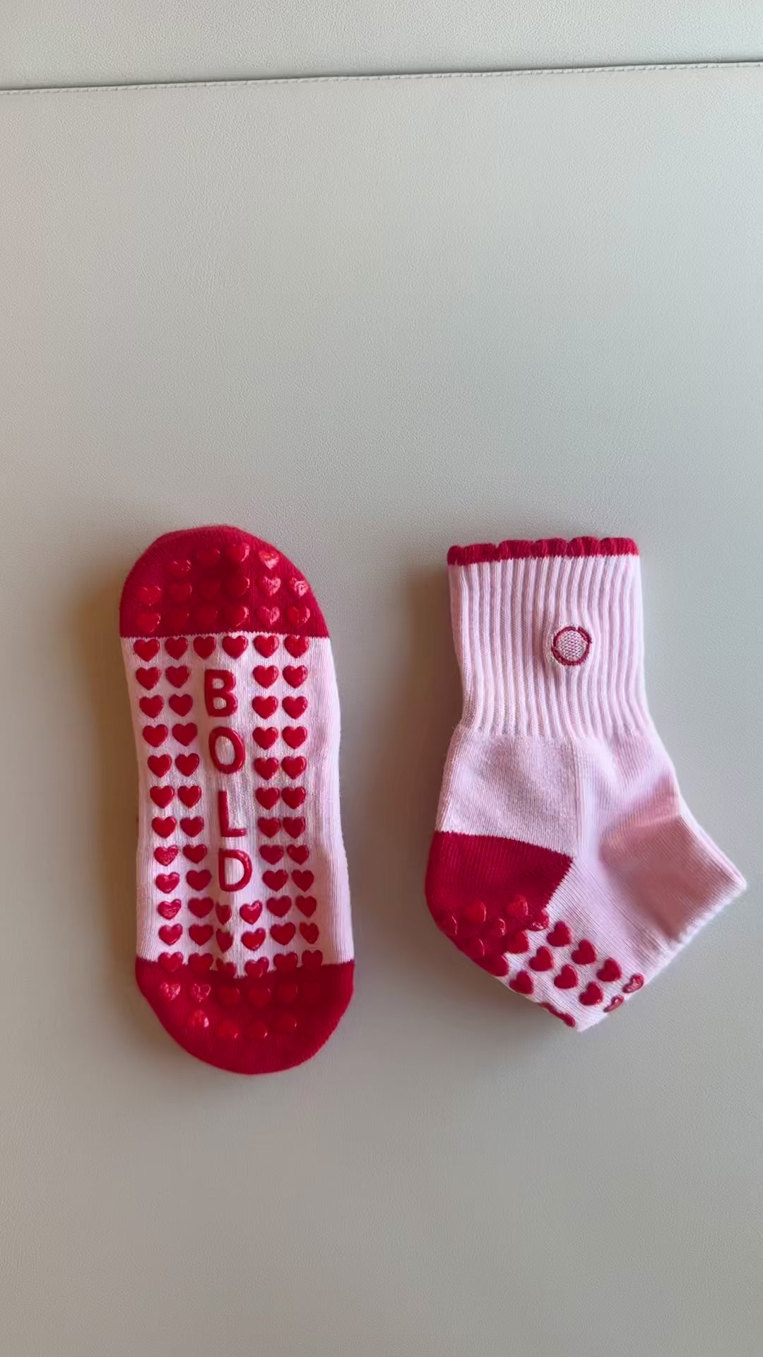 Artemis Red — Dual Grip™ Pilates & Lagree Socks (Limited Edition)
